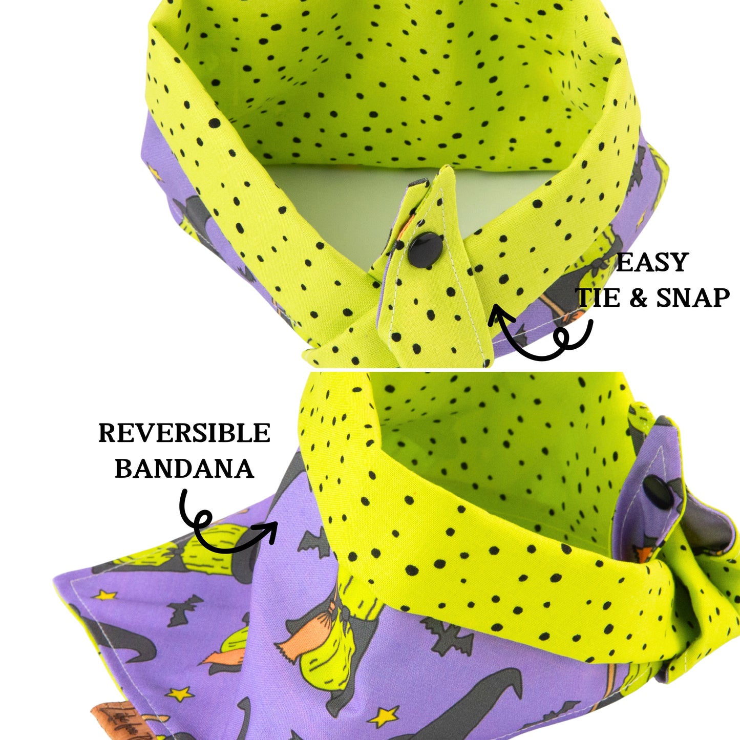 Tie and Snap Halloween Witch Cactus by Life for Pawz – Handmade for pets