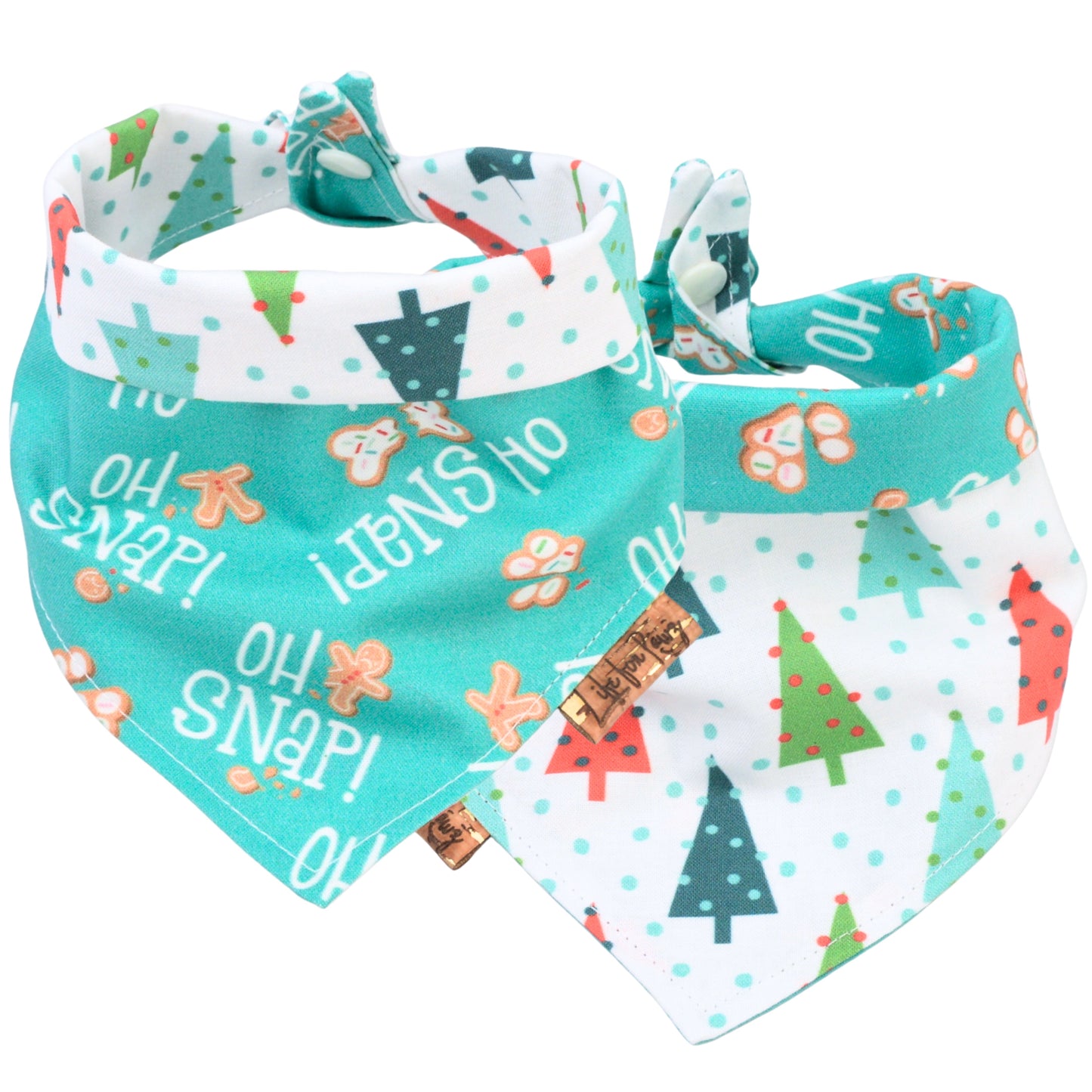 Tie and Snap Oh Snap Dog Bandana by Life for Pawz – Handmade for pets