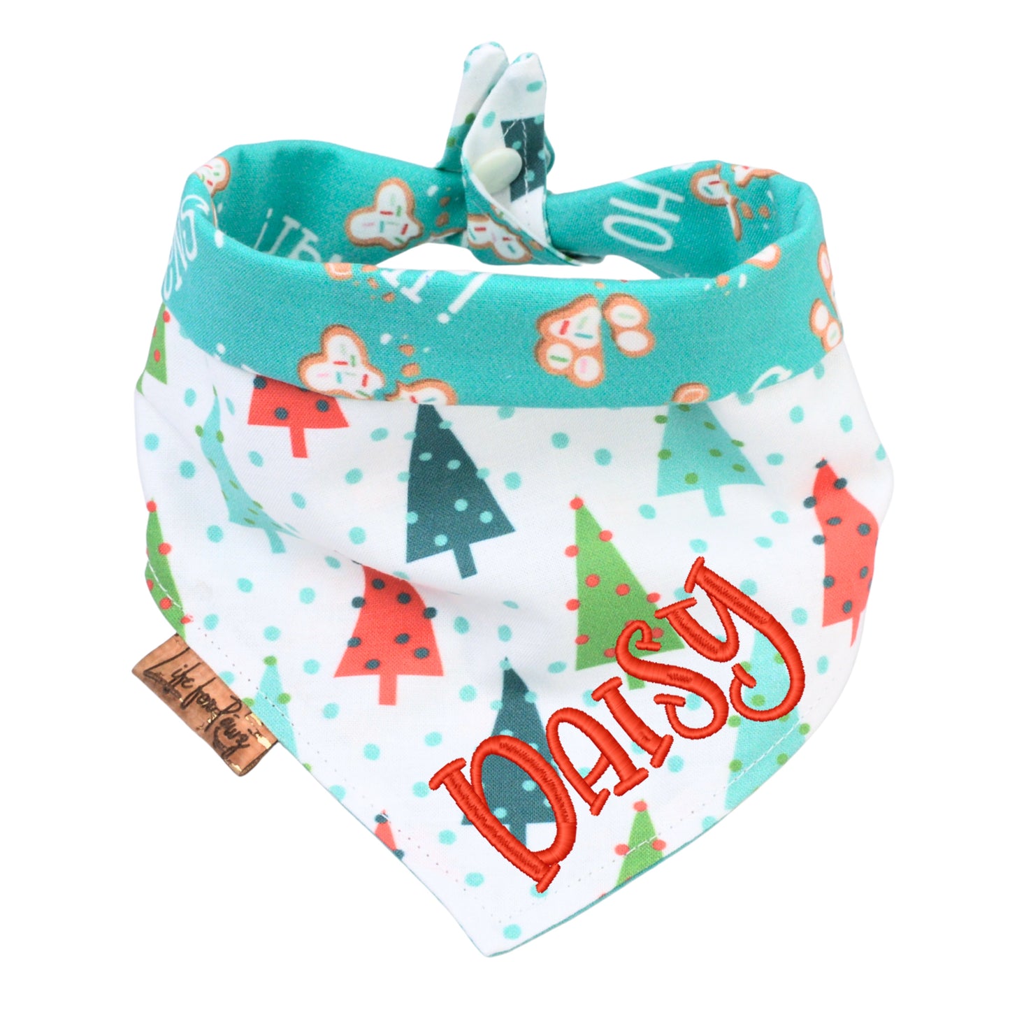 Tie and Snap Oh Snap Dog Bandana by Life for Pawz – Handmade for pets