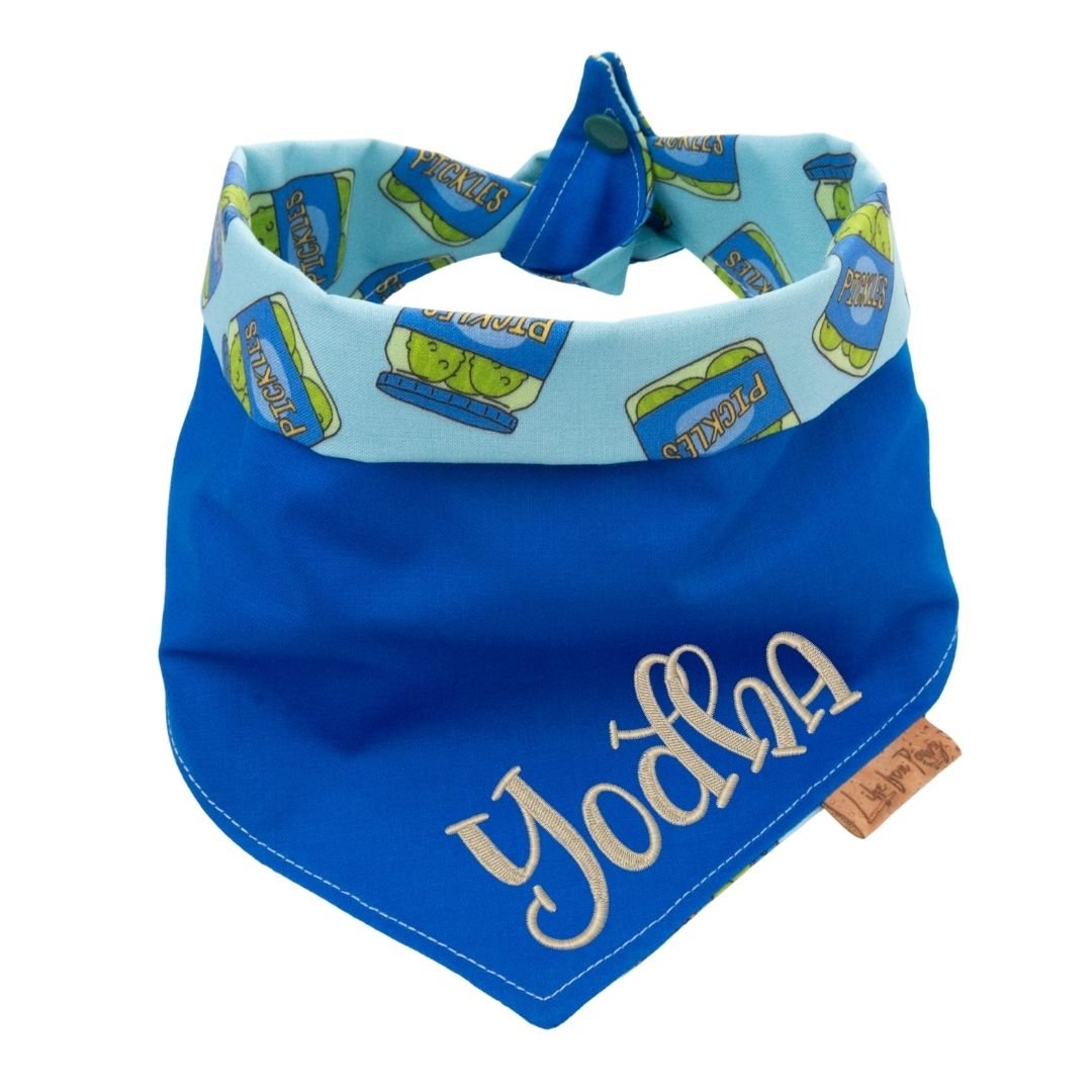 Tie and Snap Pickle Lovers by Life for Pawz – Handmade for pets