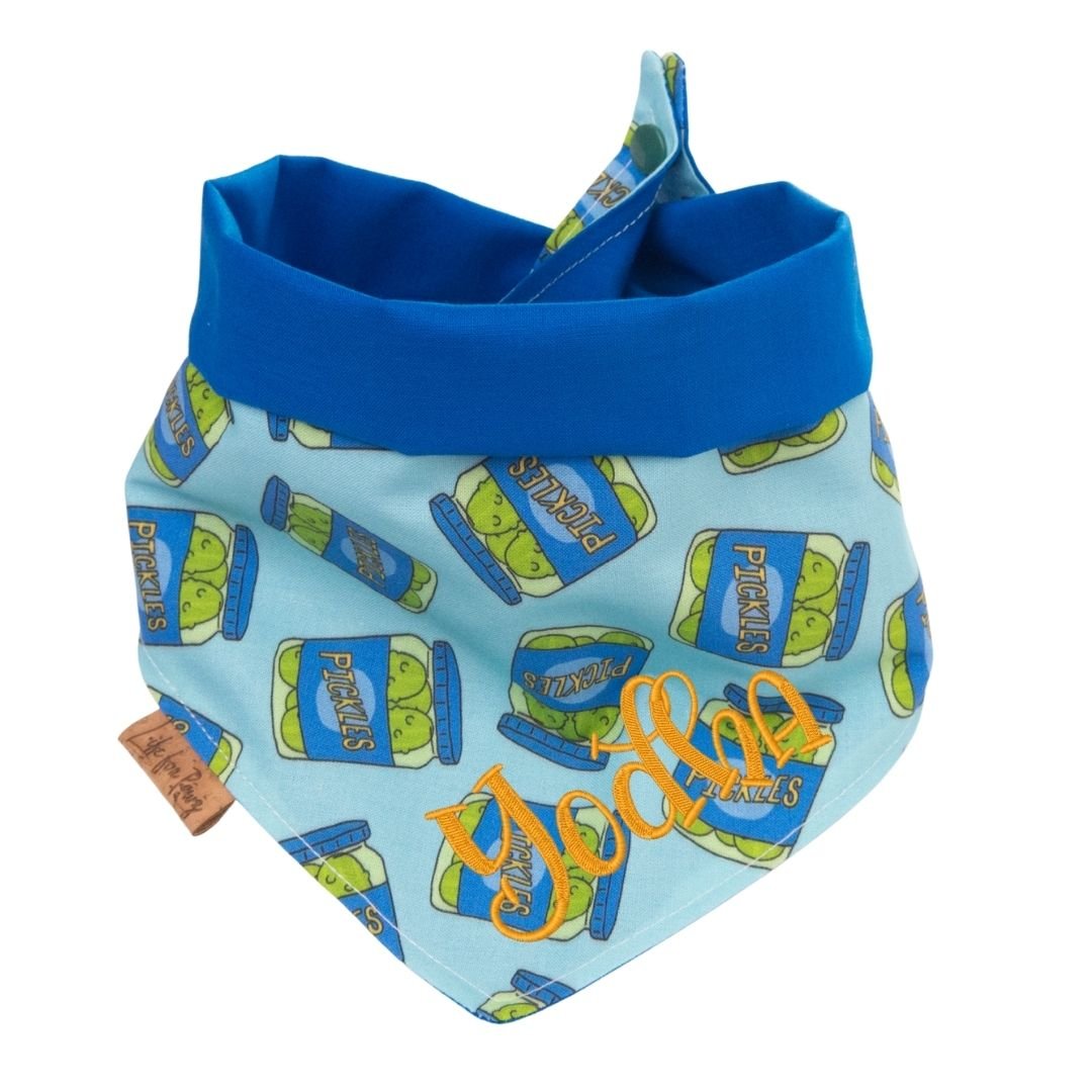 Tie and Snap Pickle Lovers by Life for Pawz – Handmade for pets