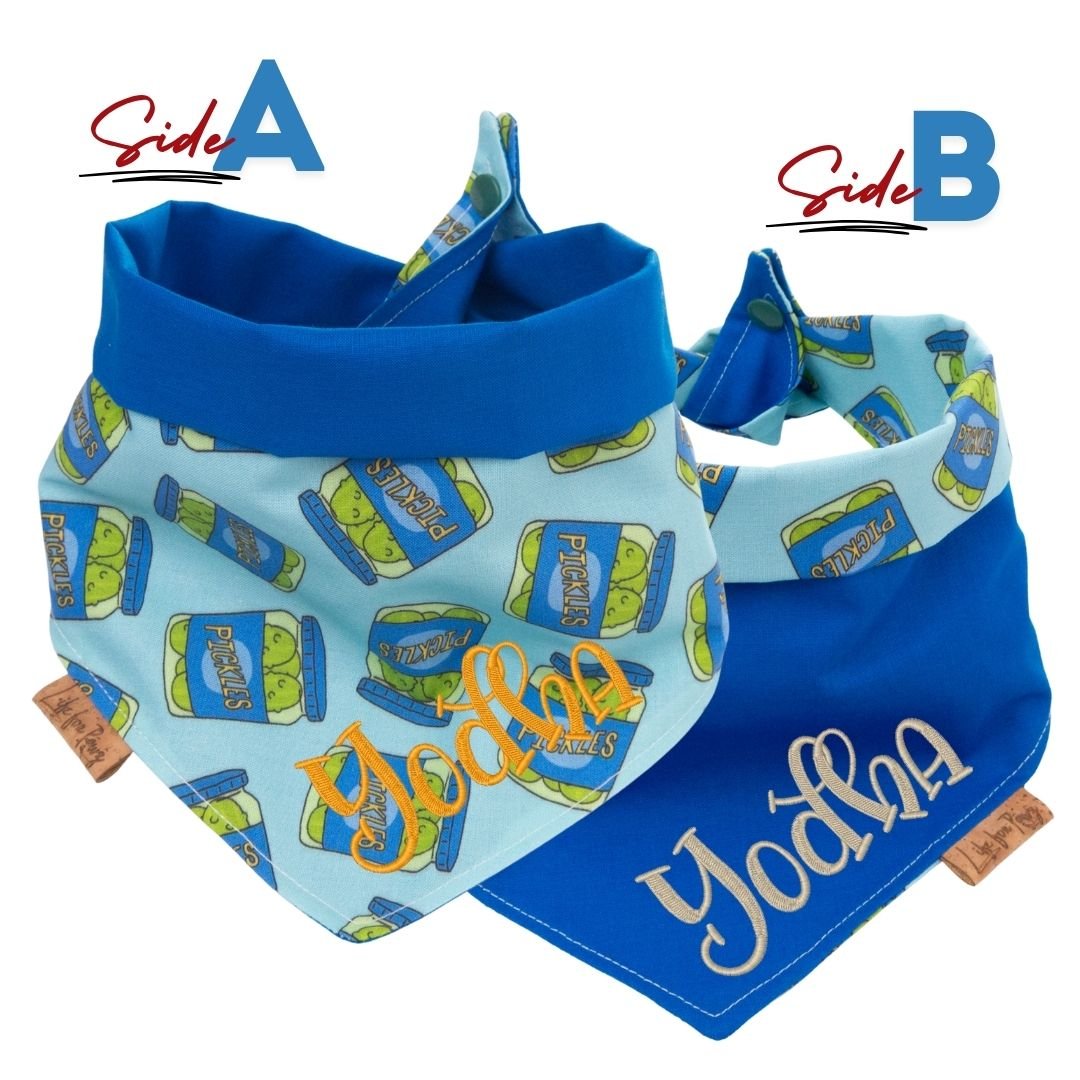 Tie and Snap Pickle Lovers by Life for Pawz – Handmade for pets