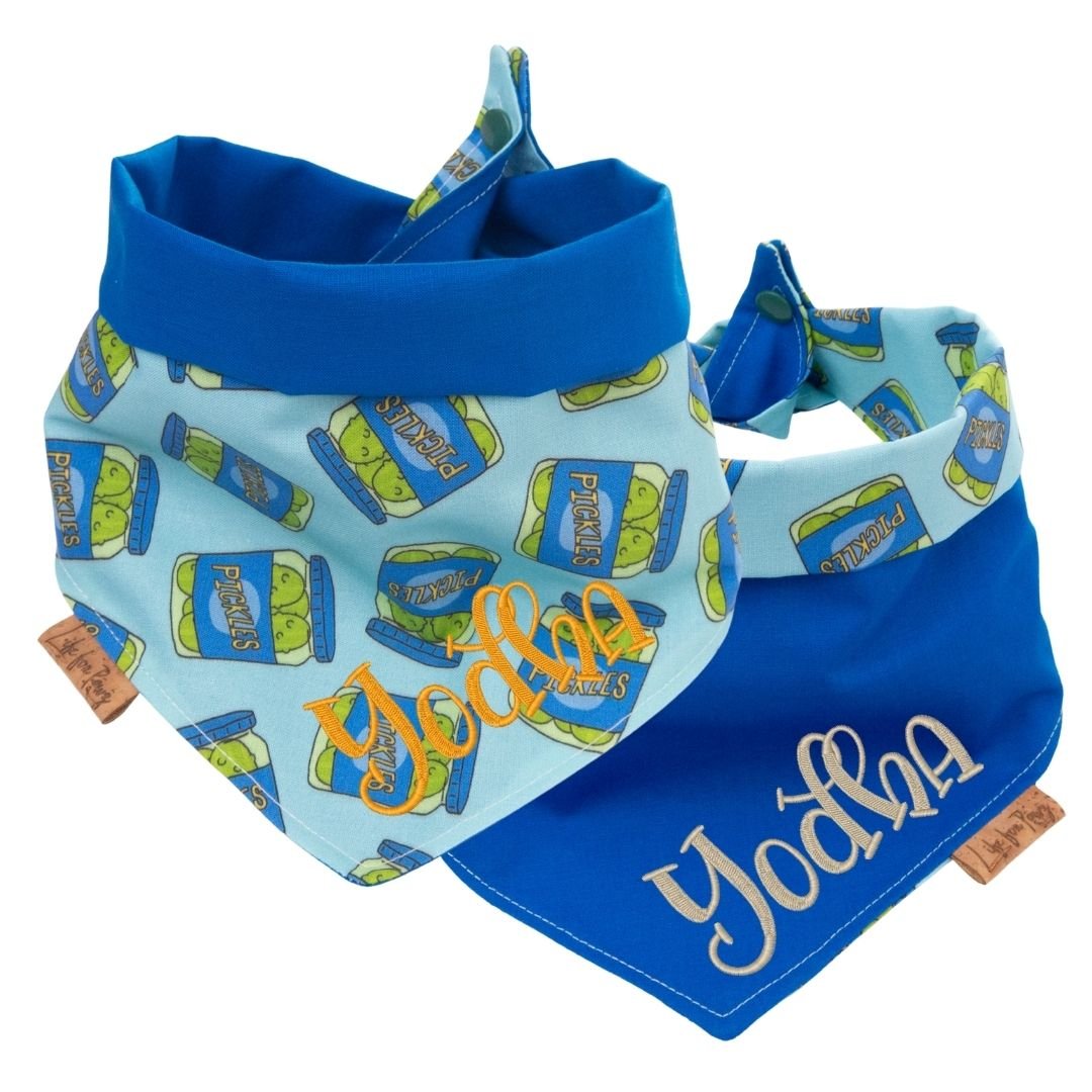 Tie and Snap Pickle Lovers by Life for Pawz – Handmade for pets