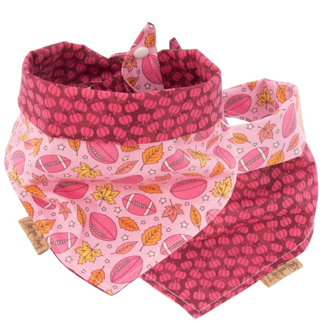 Tie and Snap Pink Autumn by Life for Pawz – Handmade for pets