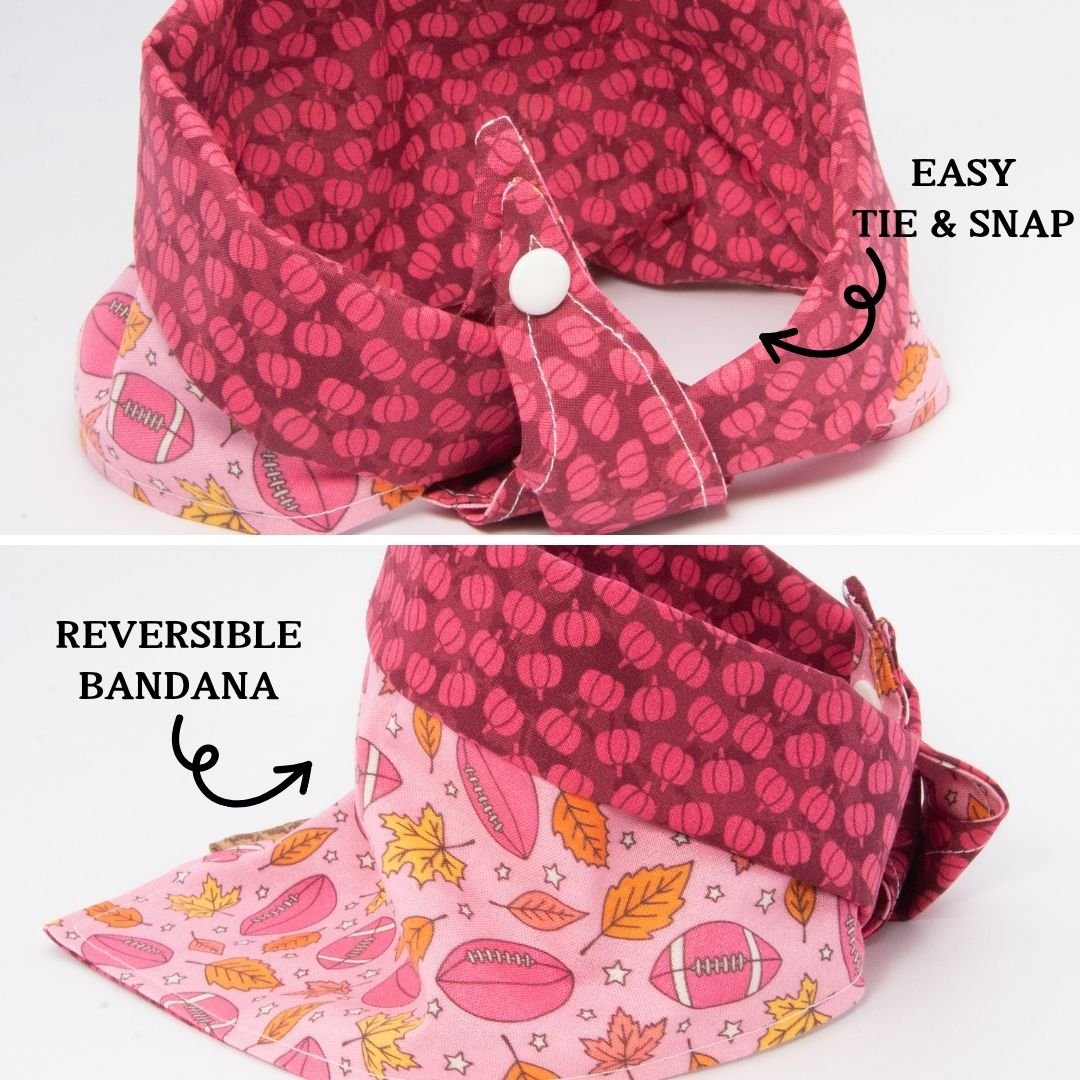 Tie and Snap Pink Autumn by Life for Pawz – Handmade for pets