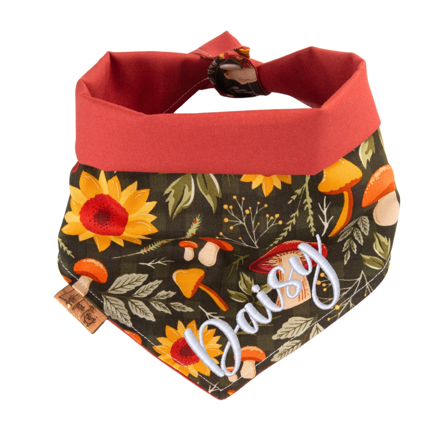 Tie and Snap Sunflower & Mushroom by Life for Pawz – Handmade for pets