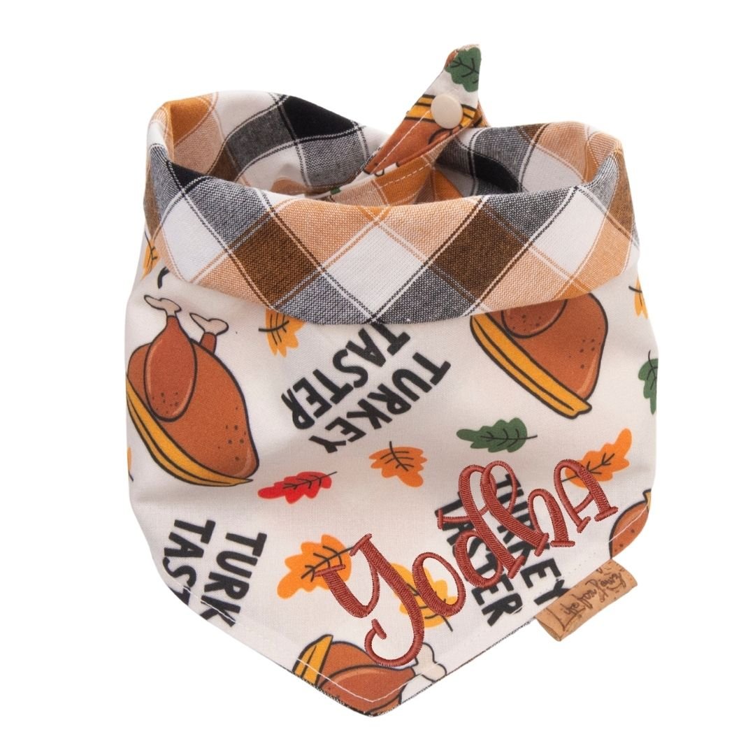 Tie and Snap Turkey Taster by Life for Pawz – Handmade for pets