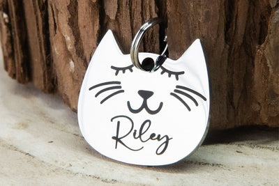 Dog bandana Personalized Cat Face ID Tags | Personalized Cat Face ID Tag - Premium Quality, Laser Engraved, and Safe - Life for Pawz -