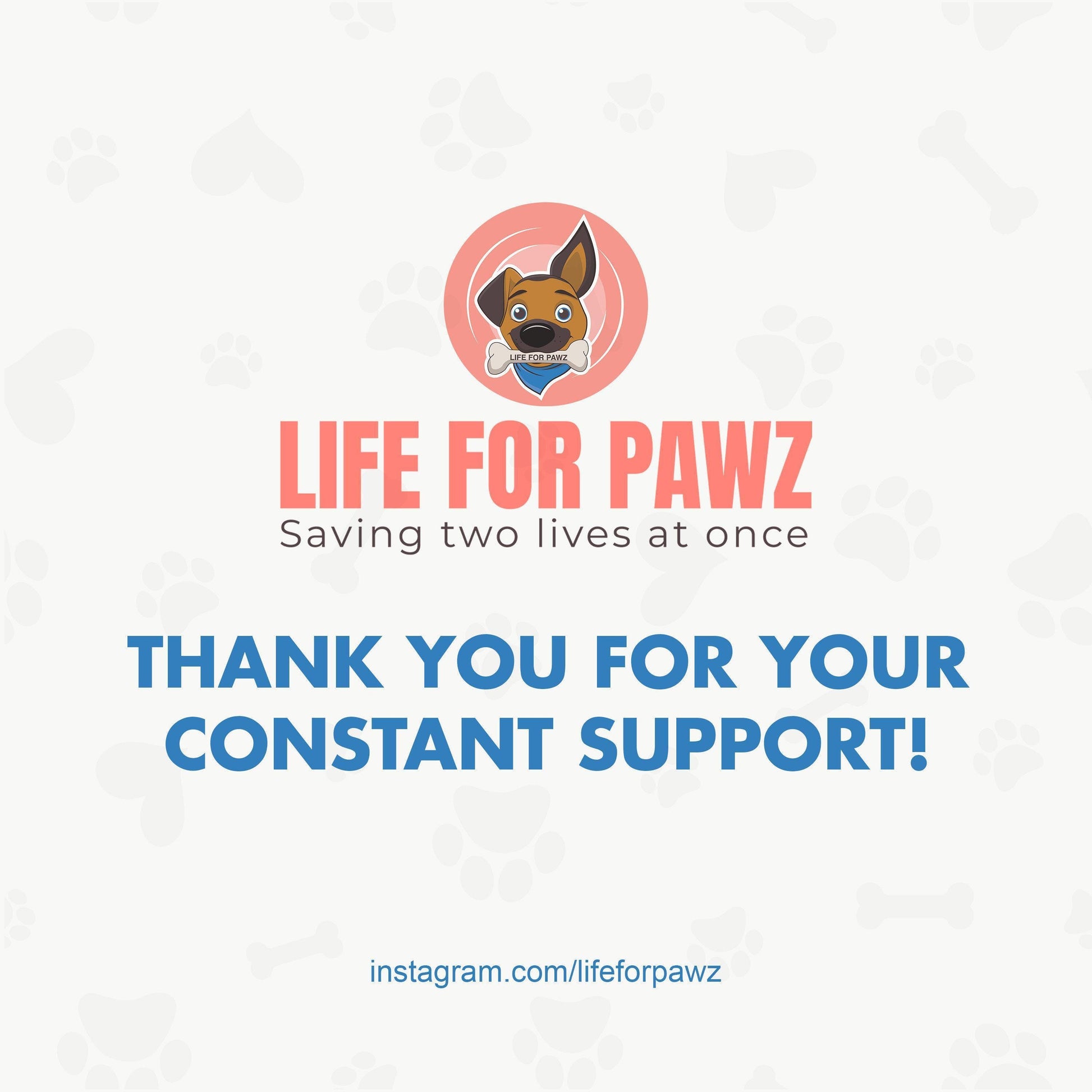 a white card with a dog&#39;s paw print on it