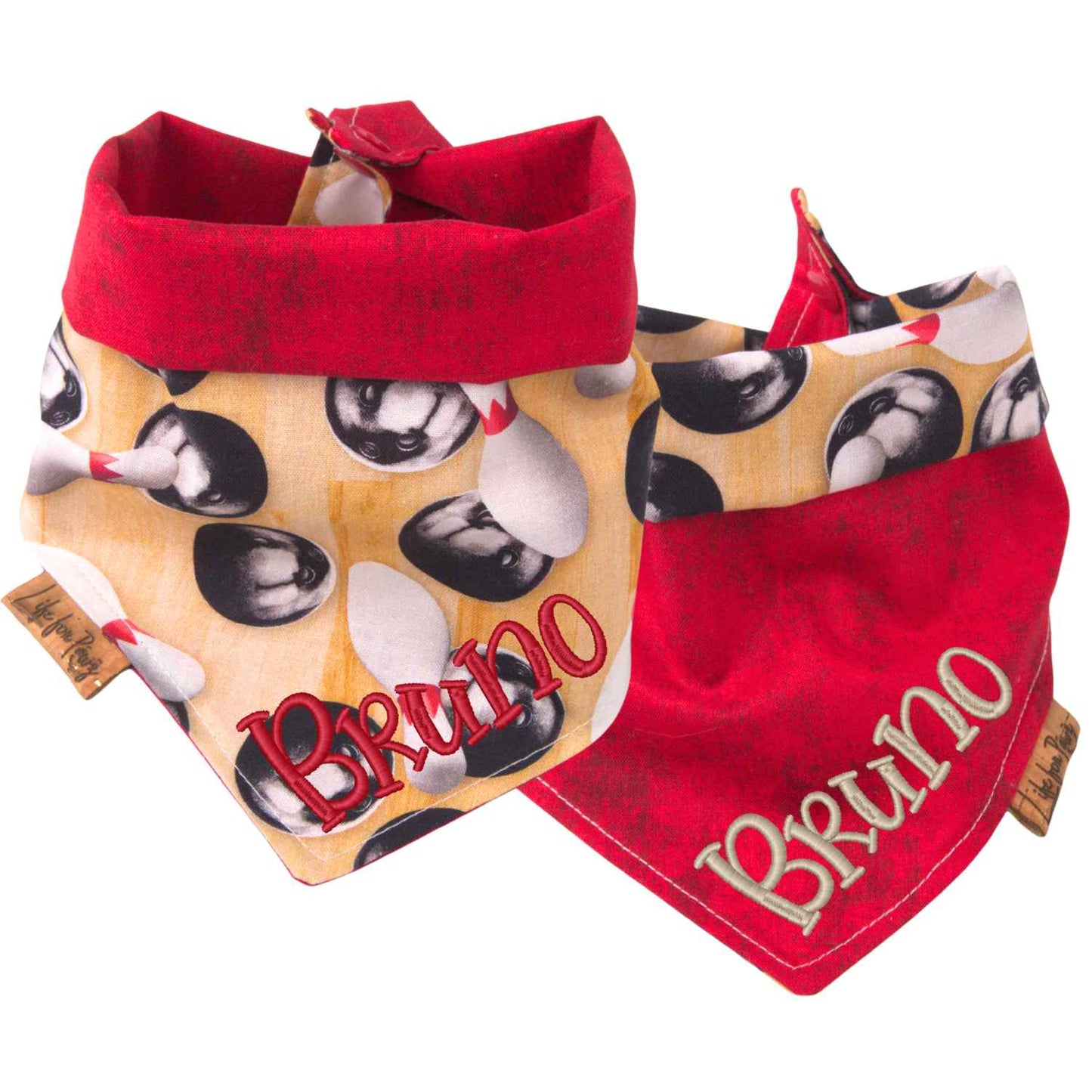 Bowling Ball Tie & Snap Bandana