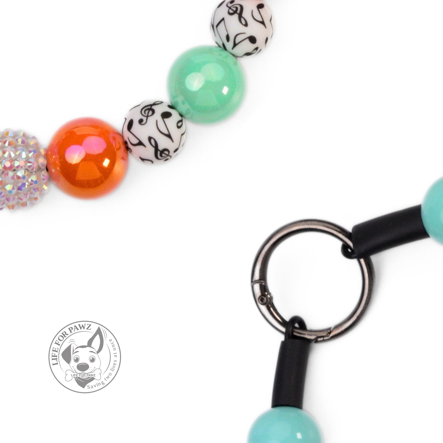 beaded dog necklace Artsy Sparkle Beaded Dog Collar by Life for Pawz – Handmade for pets