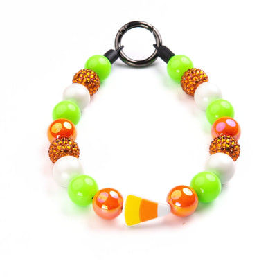 beaded dog necklace Candy Corn Charm by Life for Pawz – Handmade for pets