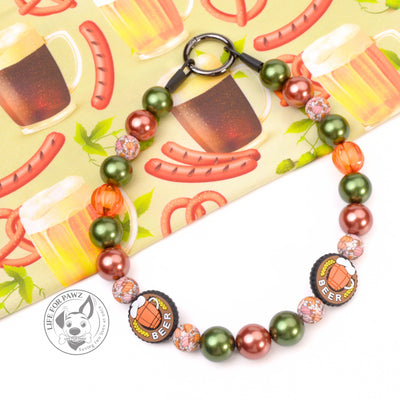 beaded dog necklace Cheers & Beads Dog Collar by Life for Pawz – Handmade for pets