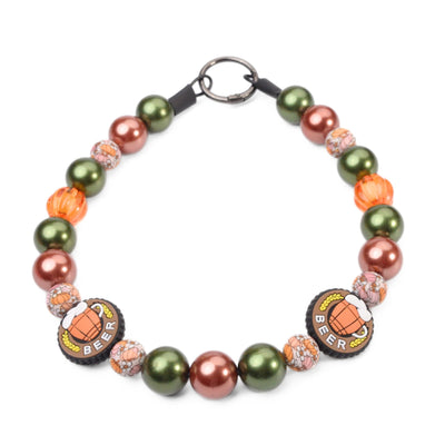beaded dog necklace Cheers & Beads Dog Collar by Life for Pawz – Handmade for pets