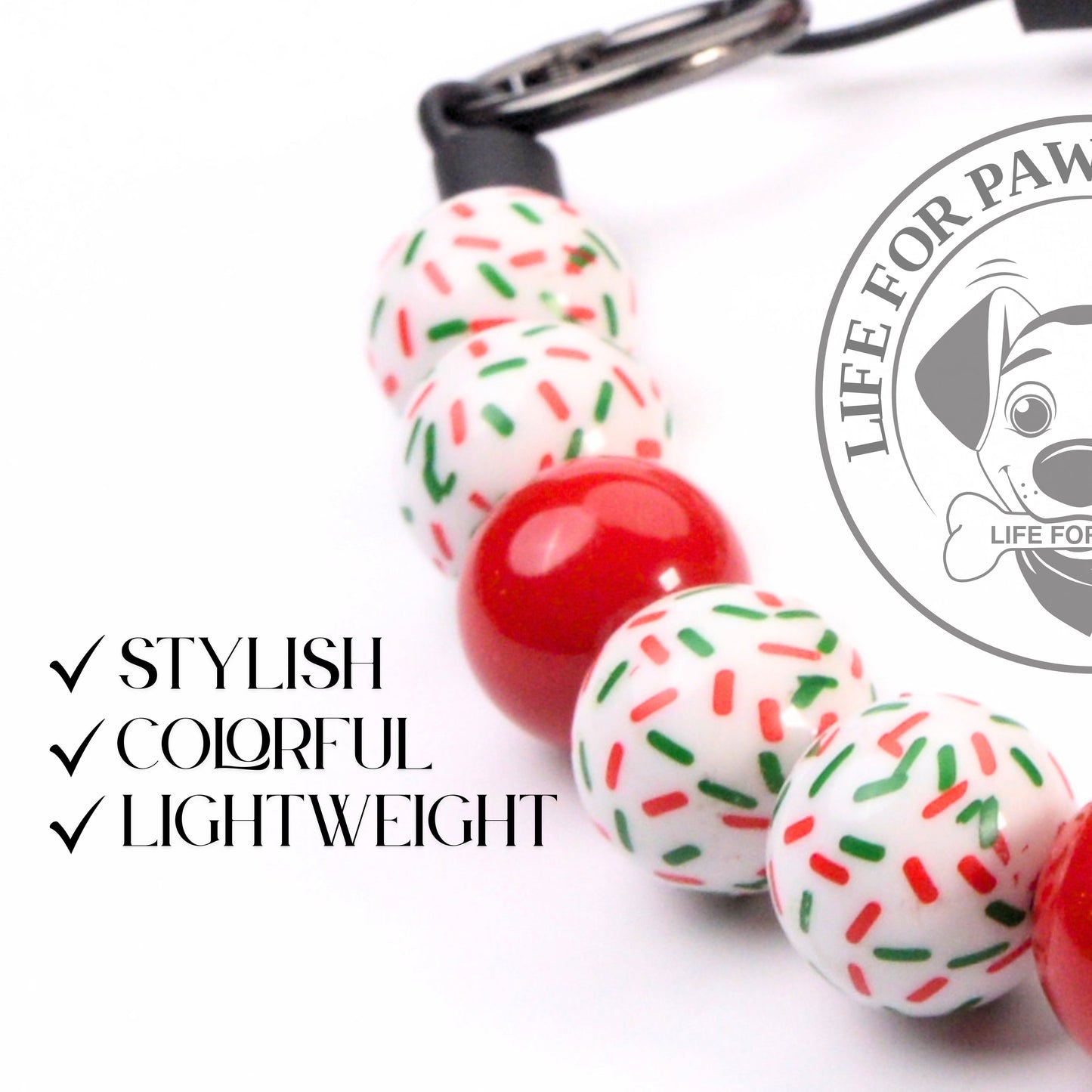 beaded dog necklace Christmas Truck Beaded Dog Collar by Life for Pawz – Handmade for pets