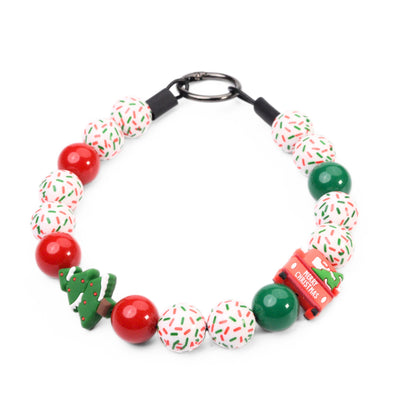 beaded dog necklace Christmas Truck Beaded Dog Collar by Life for Pawz – Handmade for pets
