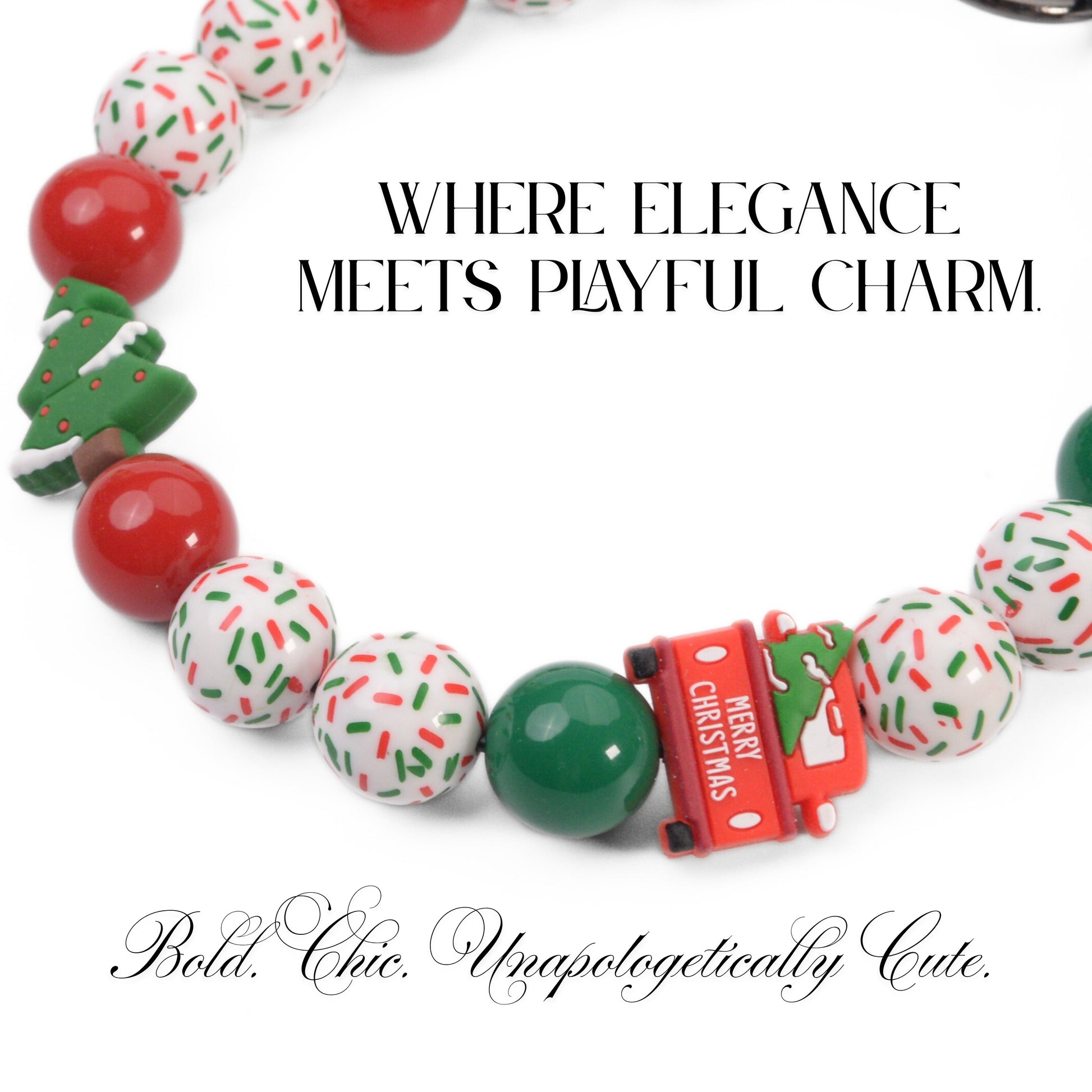 beaded dog necklace Christmas Truck Beaded Dog Collar by Life for Pawz – Handmade for pets