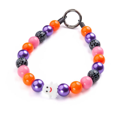 beaded dog necklace Halloween Ghost Dog Collar Charm by Life for Pawz – Handmade for pets
