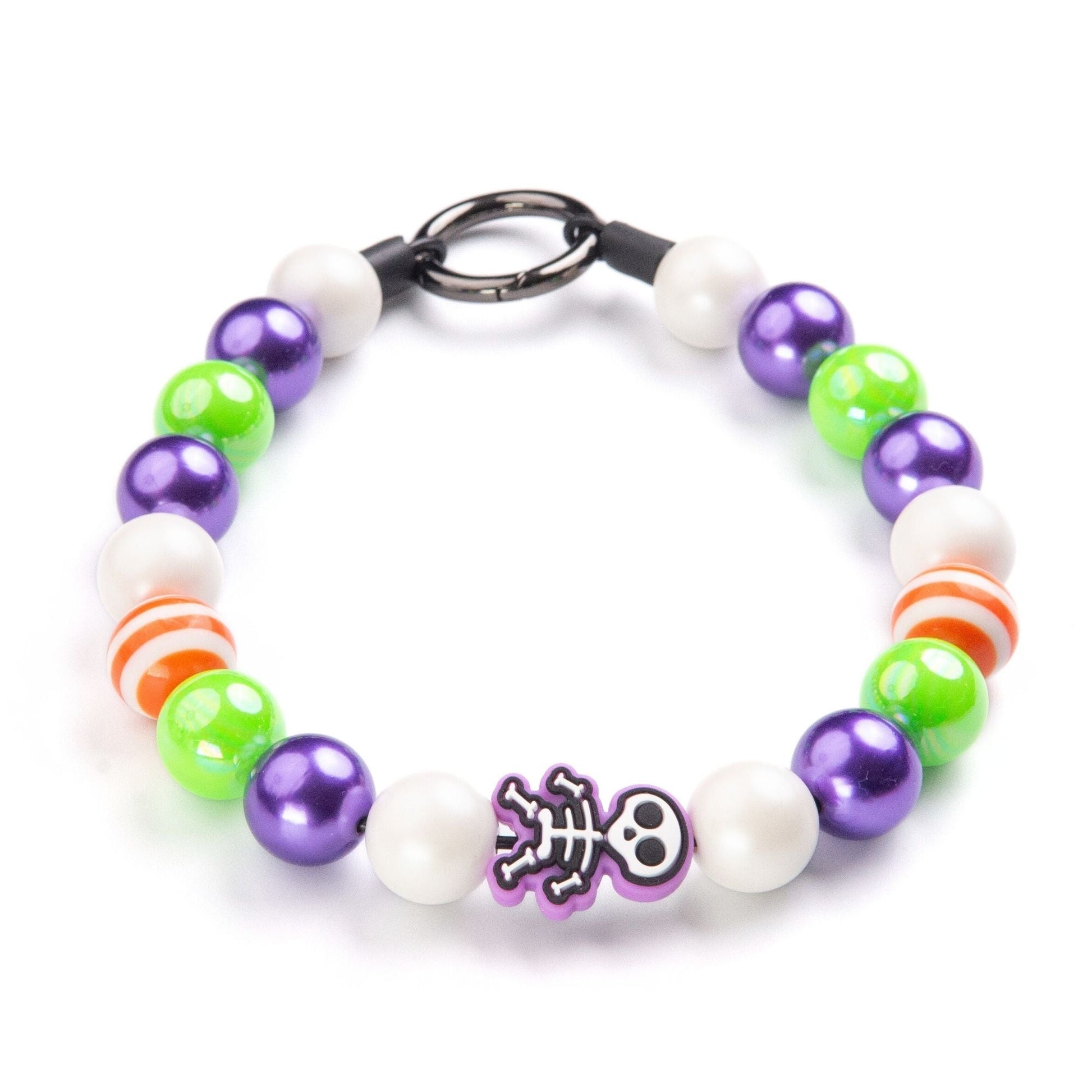beaded dog necklace Halloween Skeleton Beaded Charm by Life for Pawz – Handmade for pets