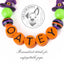 beaded dog necklace Halloween Witch Dog Charm - Custom Name by Life for Pawz – Handmade for pets