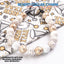 beaded dog necklace New Year’s Gold Charm by Life for Pawz – Handmade for pets