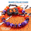 beaded dog necklace Orange & Purple Beads by Life for Pawz – Handmade for pets