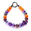 beaded dog necklace Orange & Purple Beads by Life for Pawz – Handmade for pets