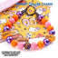 beaded dog necklace Orange & Purple Beads by Life for Pawz – Handmade for pets