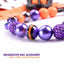 beaded dog necklace Orange & Purple Beads by Life for Pawz – Handmade for pets