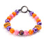 beaded dog necklace Orange & Purple Beads by Life for Pawz – Handmade for pets