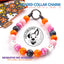 beaded dog necklace Pink & Orange Ghost Charm by Life for Pawz – Handmade for pets