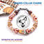 beaded dog necklace Pumpkin Spice Latte Charm by Life for Pawz – Handmade for pets