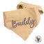 Dog bandana Beige Polka Dot Embroidered Scrunchie Dog Bandana - Life for Pawz - 