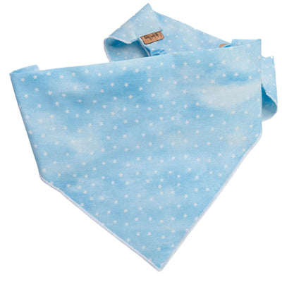 Dog bandana Blue Stars Embroidered Scrunchie Dog Bandana - Life for Pawz - 