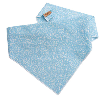 Dog bandana Blue Swirl Embroidered Scrunchie Dog Bandana - Life for Pawz - 