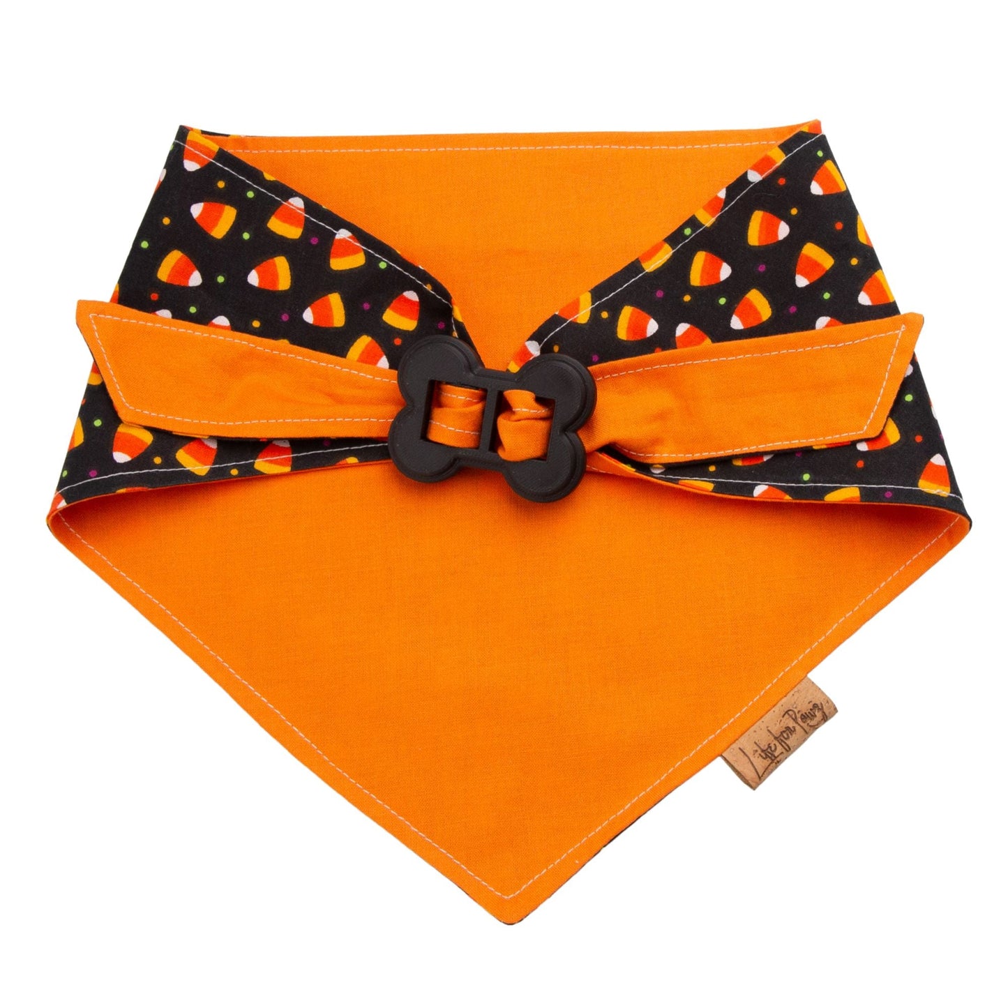 Bone Clasp Candy Corn Craze by Life for Pawz – Handmade for pets