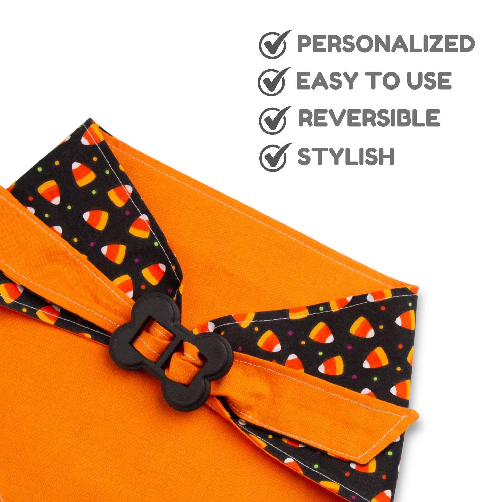 Bone Clasp Candy Corn Craze by Life for Pawz – Handmade for pets