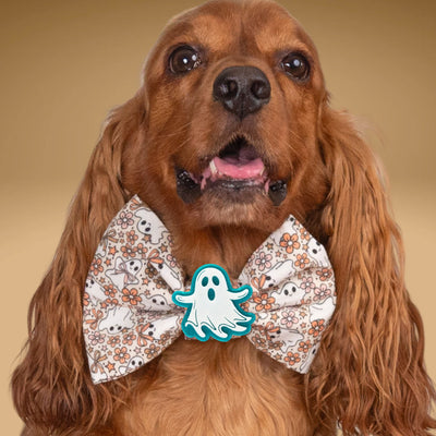 Bowtie Floral Ghost Fall Bowtie by Life for Pawz – Handmade for pets