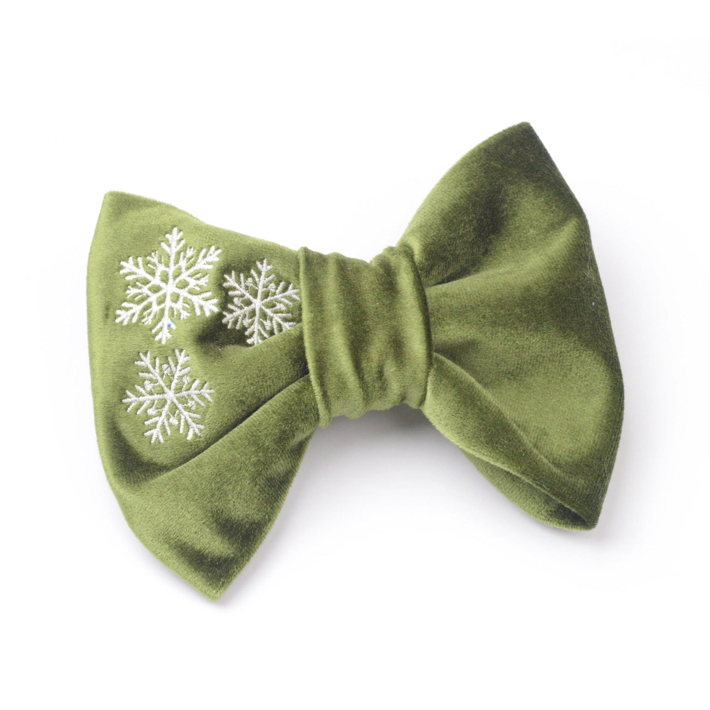 Bowtie Green Velvet Dog Bow Tie by Life for Pawz – Handmade for pets