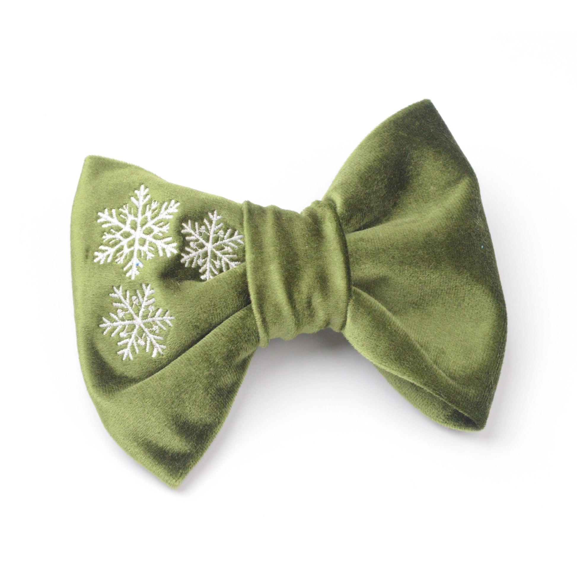 Bowtie Green Velvet Dog Bow Tie by Life for Pawz – Handmade for pets