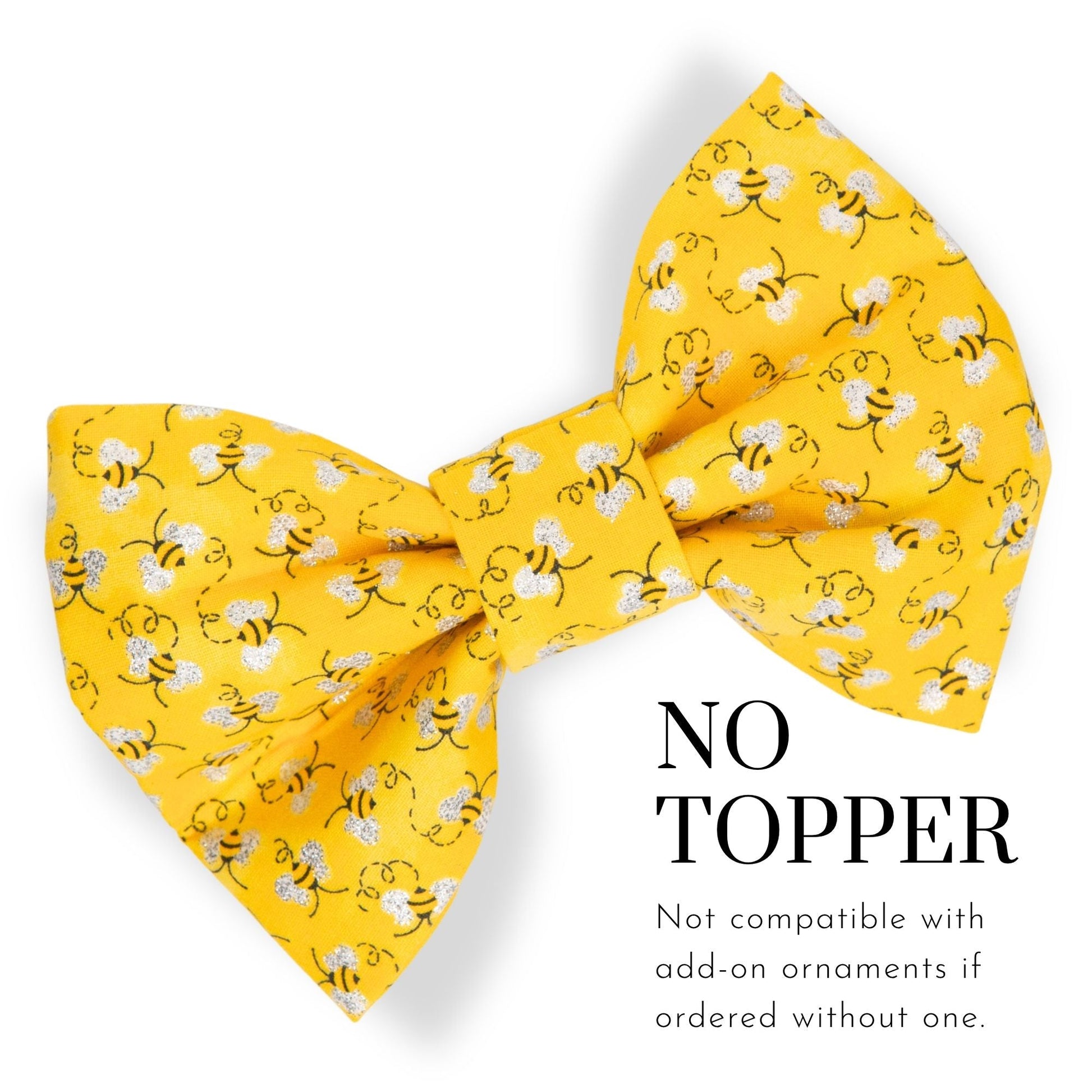 Bowtie Honeybee Bowtie with Initial Topper by Life for Pawz – Handmade for pets