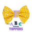 Bowtie Honeybee Bowtie with Initial Topper by Life for Pawz – Handmade for pets