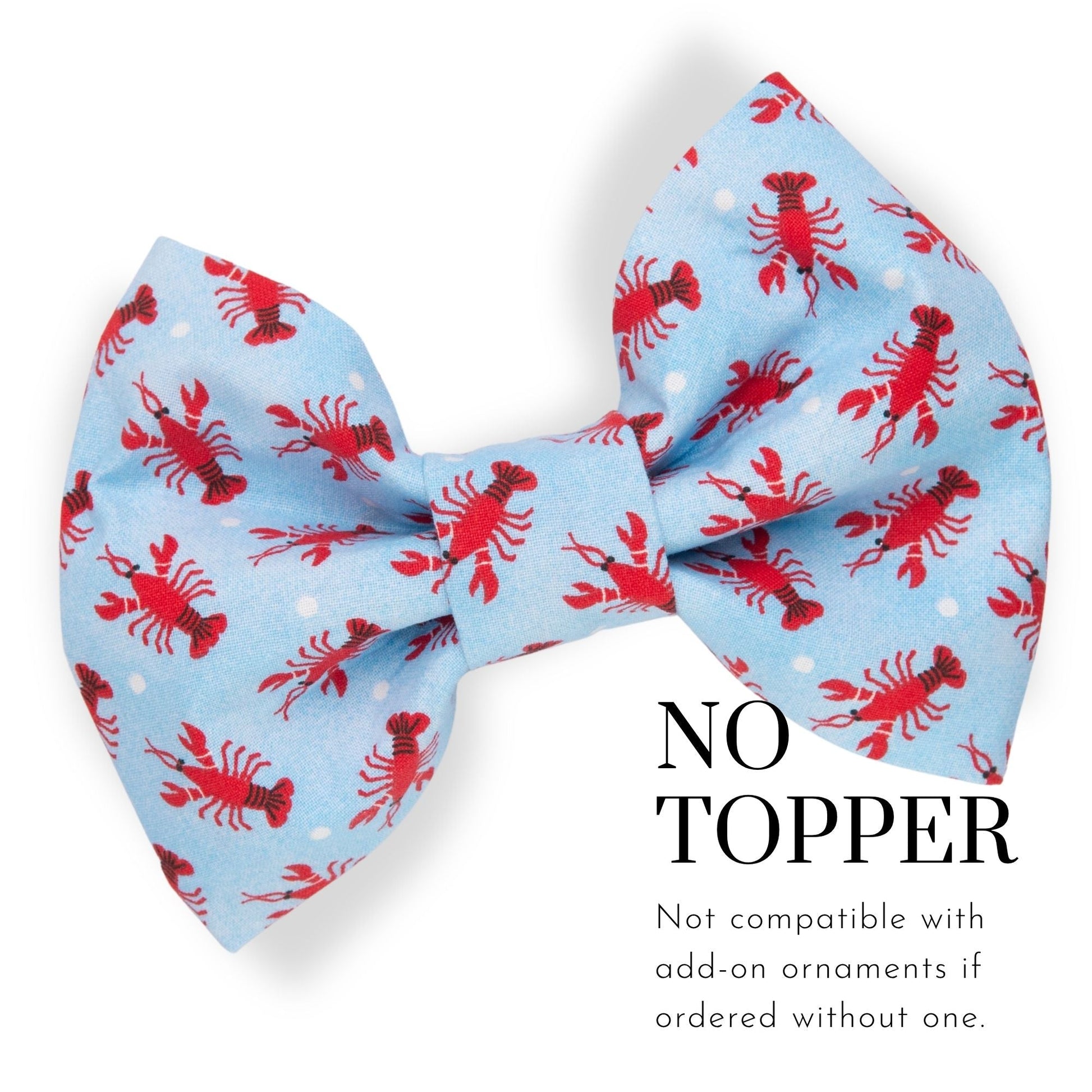 Bowtie Lobster Oversized Bow with Initial by Life for Pawz – Handmade for pets