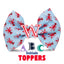 Bowtie Lobster Oversized Bow with Initial by Life for Pawz – Handmade for pets
