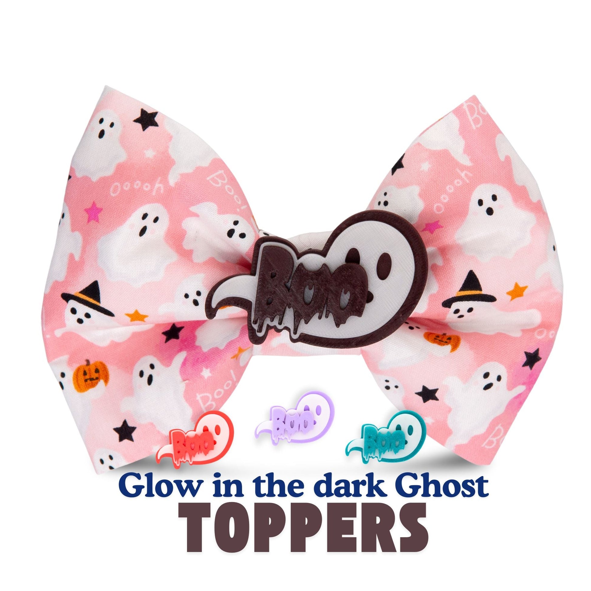 Bowtie Pink Boo Ghost Bowtie by Life for Pawz – Handmade for pets