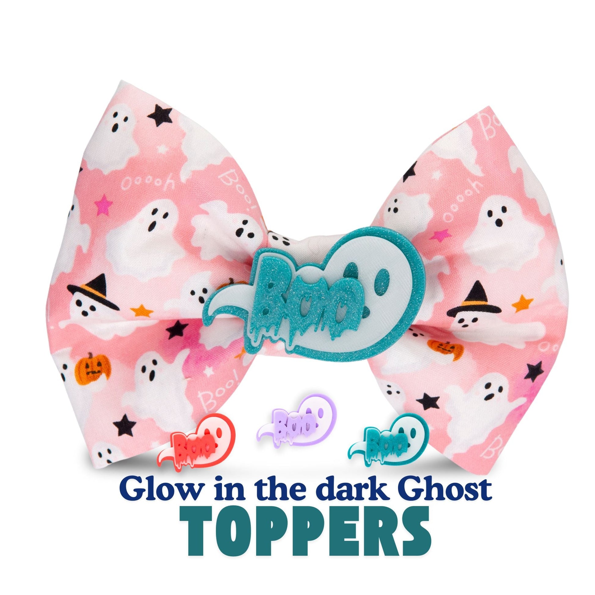 Bowtie Pink Boo Ghost Bowtie by Life for Pawz – Handmade for pets