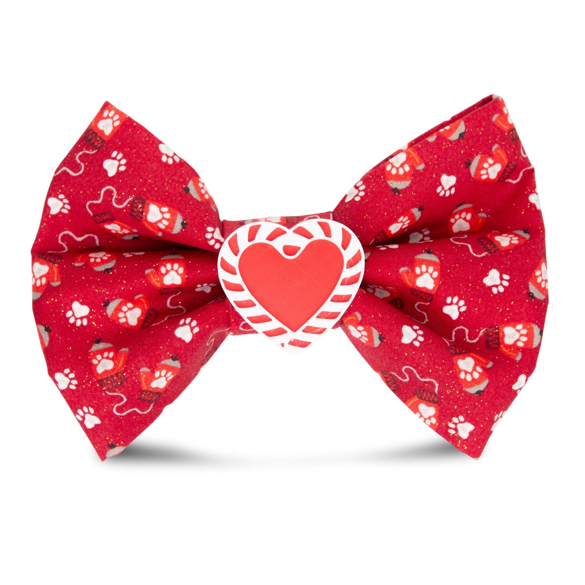 Bowtie Red Christmas Bowtie by Life for Pawz – Handmade for pets