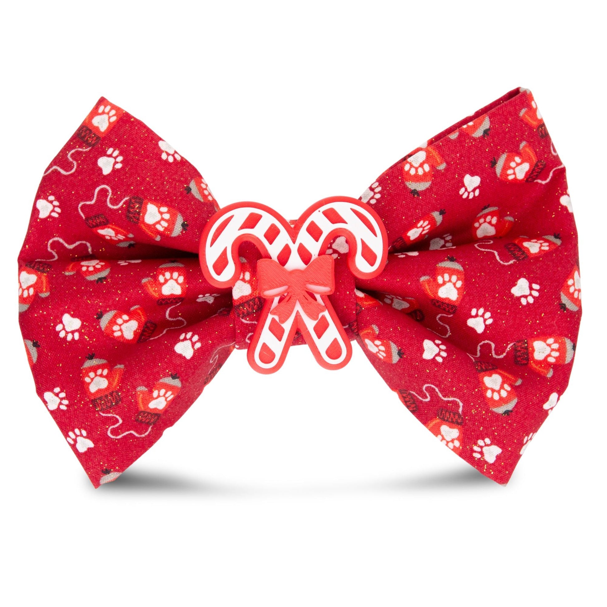 Bowtie Red Christmas Bowtie by Life for Pawz – Handmade for pets