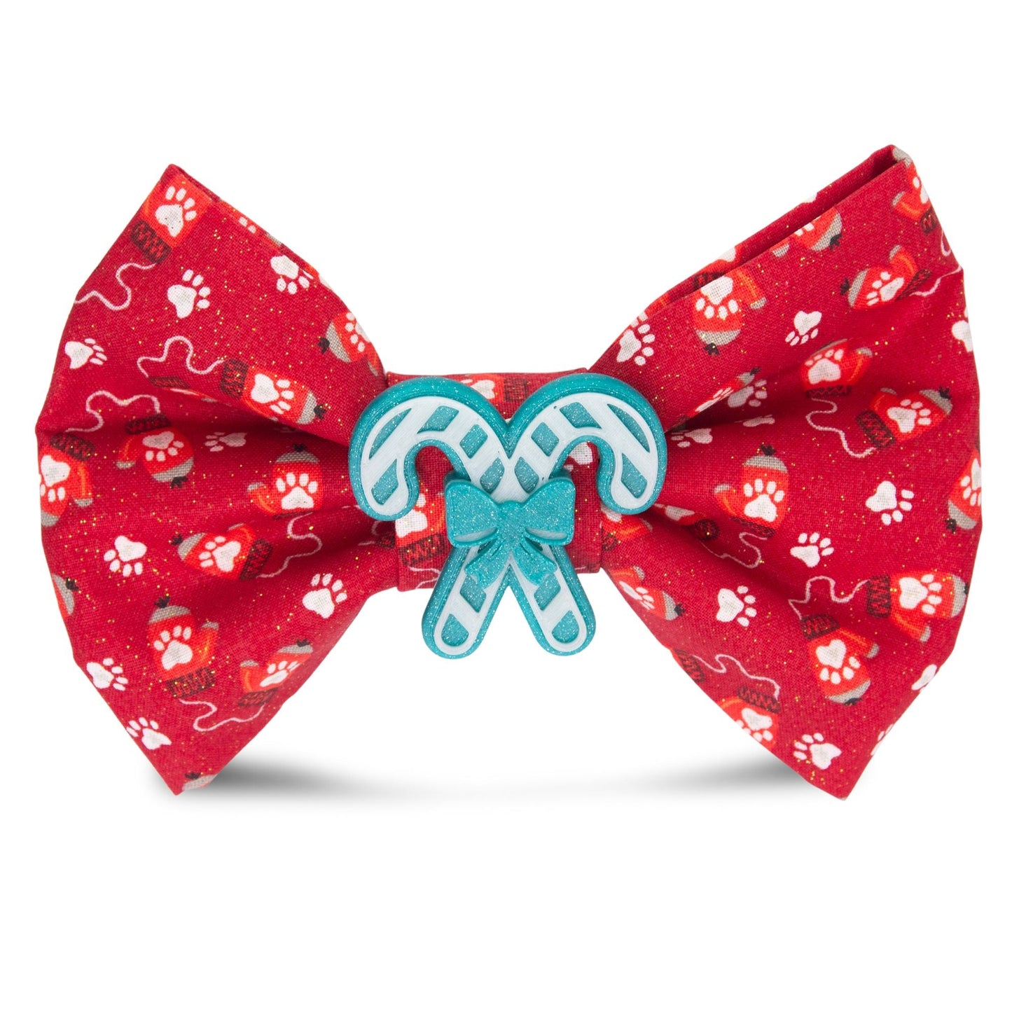 Bowtie Red Christmas Bowtie by Life for Pawz – Handmade for pets