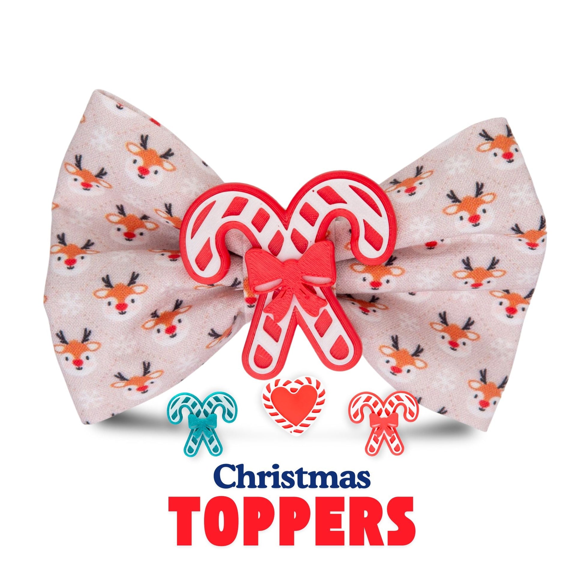 Bowtie Reindeer Holiday Bowtie by Life for Pawz – Handmade for pets